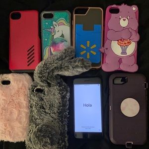 iPhone 7 Plus ( jet black)  six different cases.